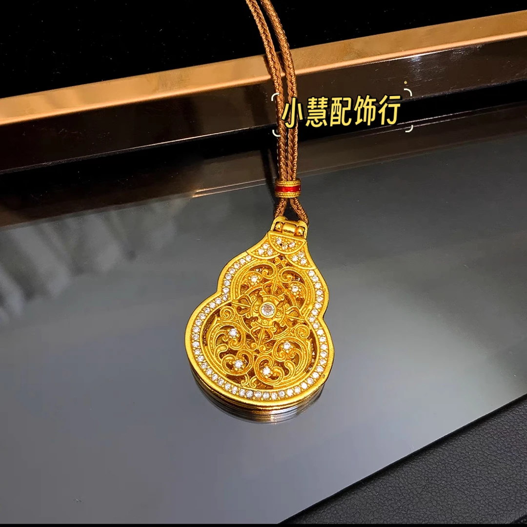 铜合金吊坠 【小慧家】新中式翻盖佛葫芦吊坠复古百搭时尚