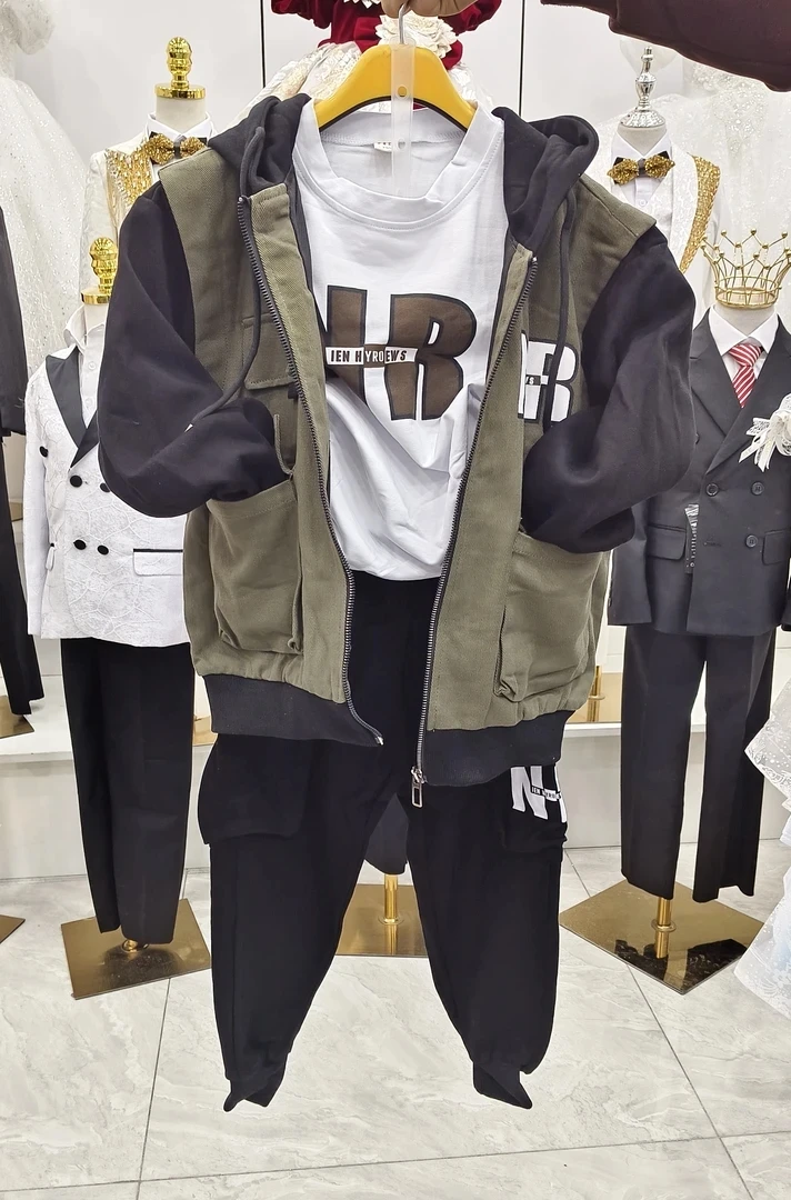 男童套装春秋韩版外套时髦洋气套装