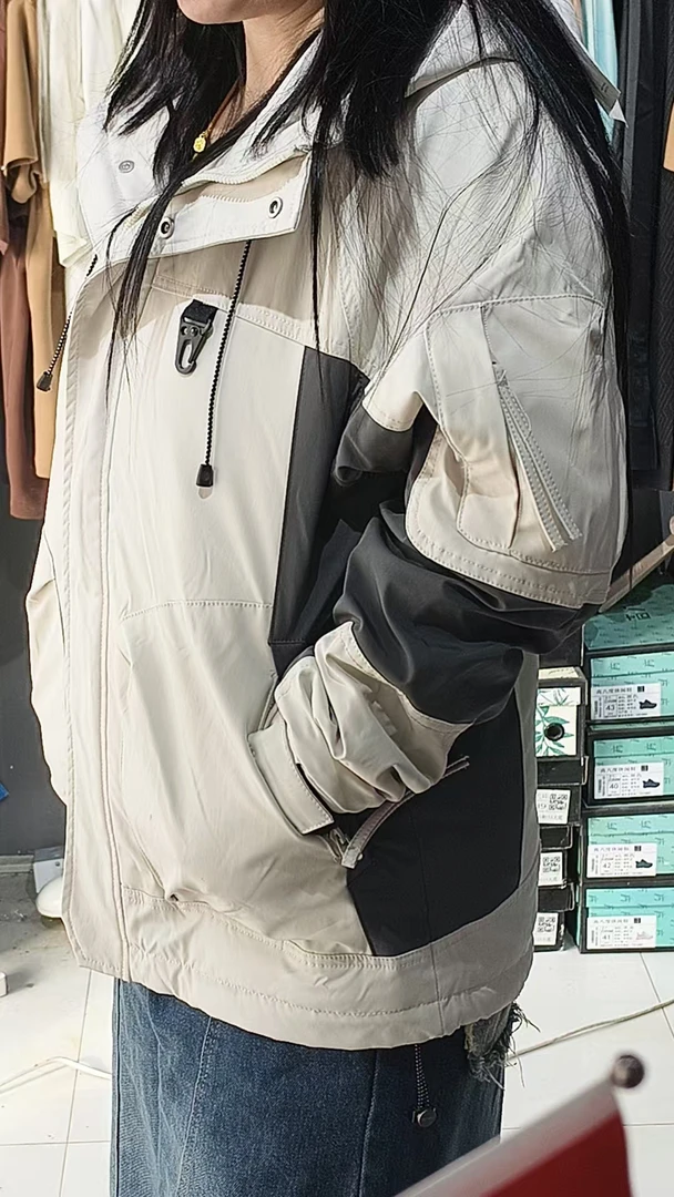 冲锋衣美式复古男士秋冬季加棉加厚棉衣外套