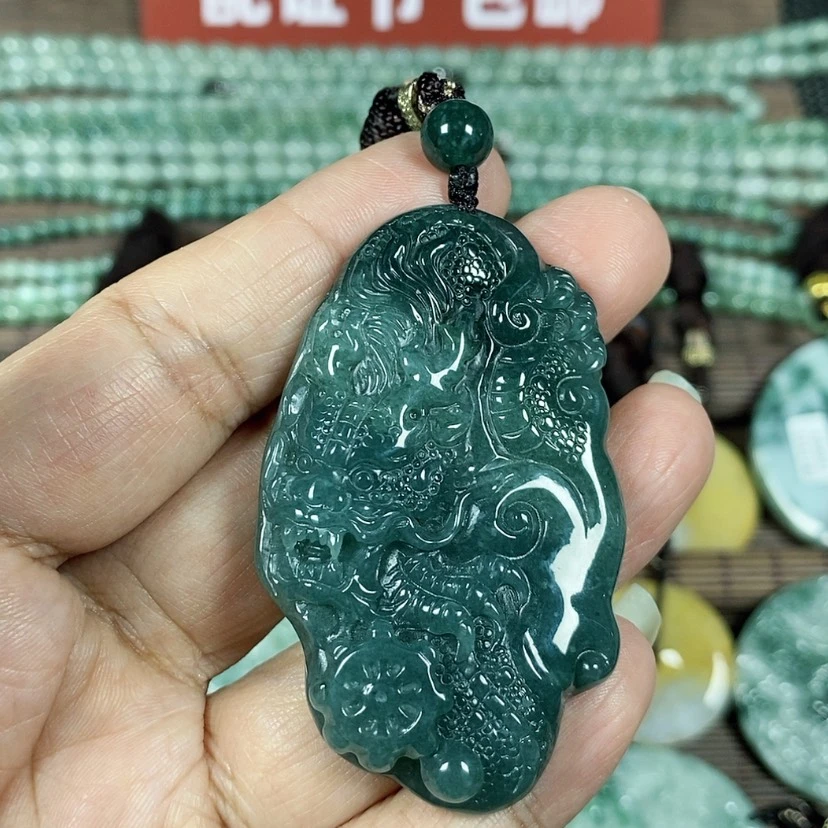 【闪购商品】翡翠颈饰未镶嵌玉吊坠翡翠玉随性龙牌