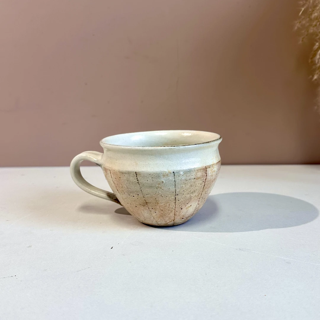 【信乐烧 古谷浩一马克杯11*8cm】日本进口信乐烧手作陶土马克杯家