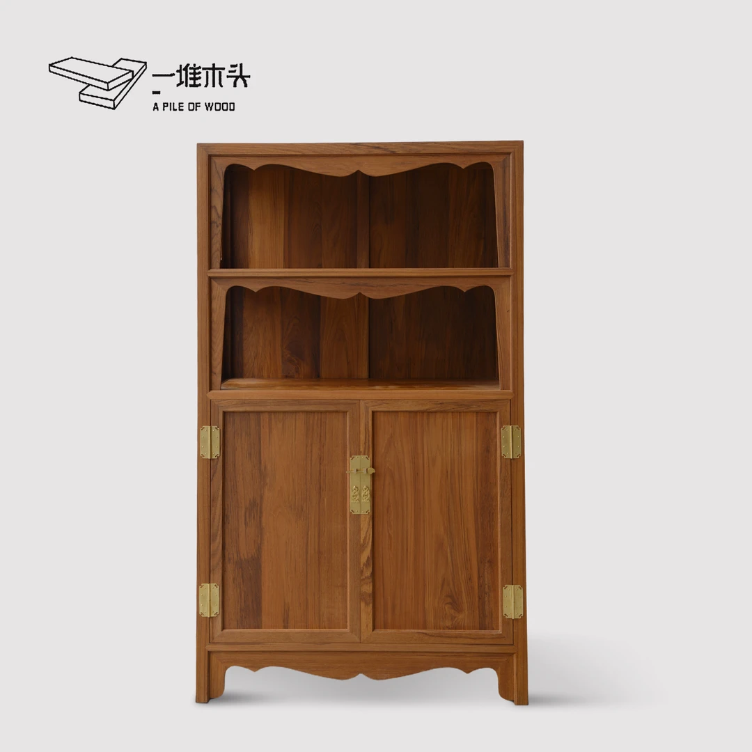 一堆木头中式万历柜缅甸柚木置物柜全实木榫卯一体收纳柜客厅高柜