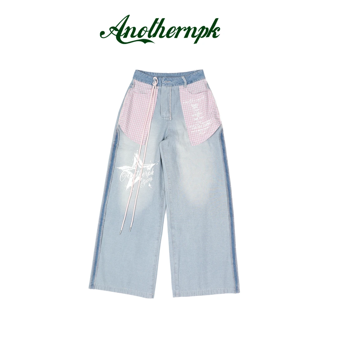 ANPK美式复古牛仔直筒裤A5F09D5522