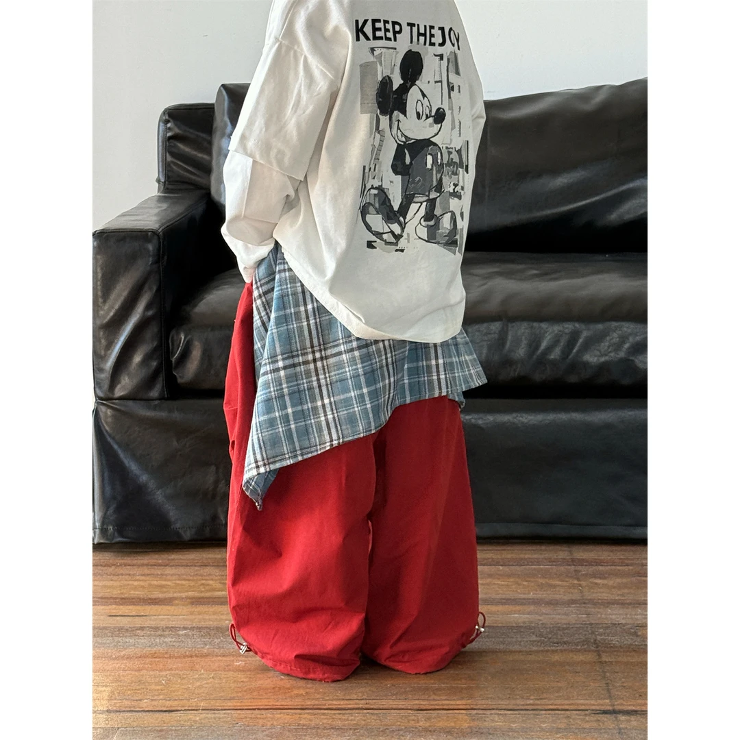 in 爱：nl25春男童前后印花上衣儿童韩版假两件米奇洋气T恤90552