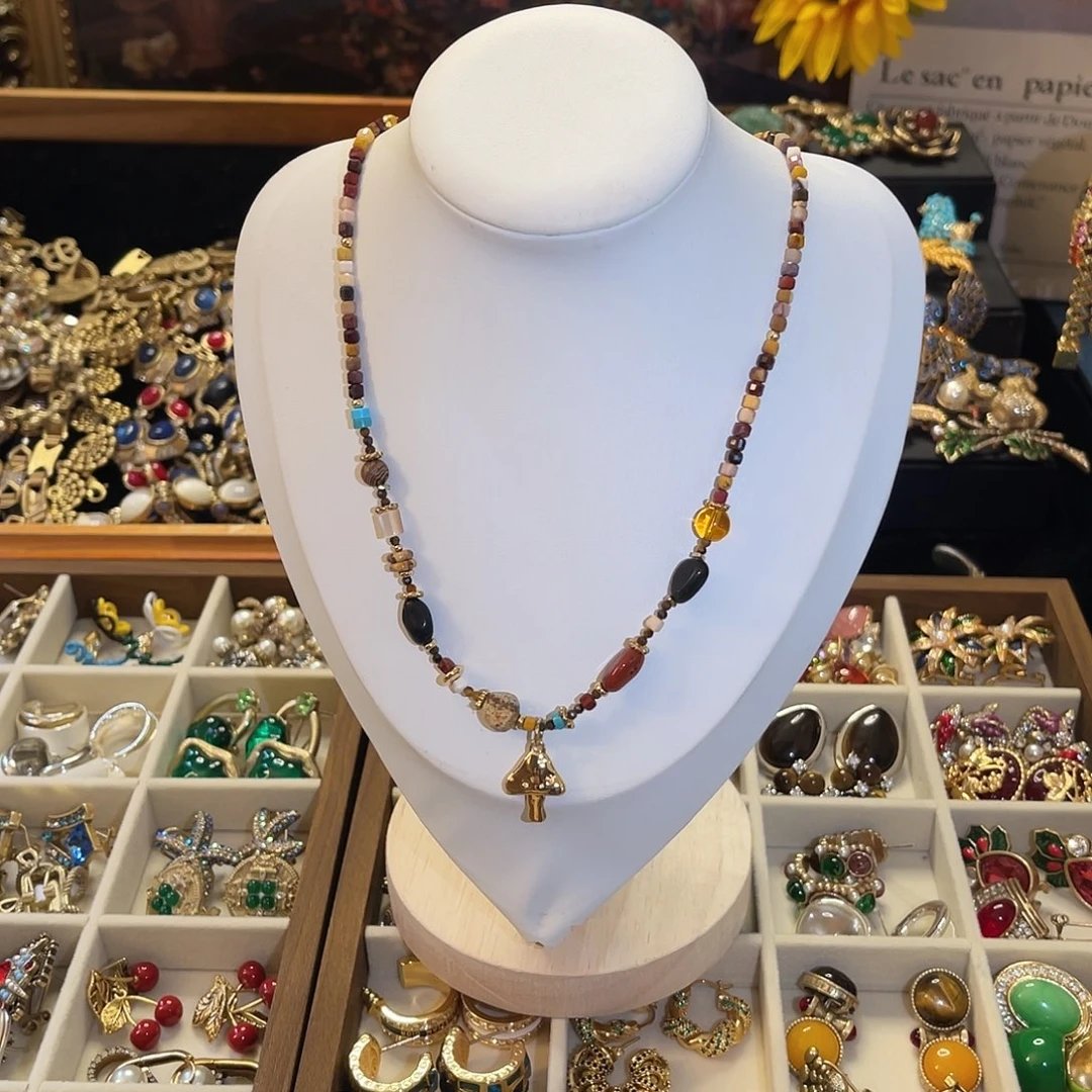 黄铜925银琉璃项链