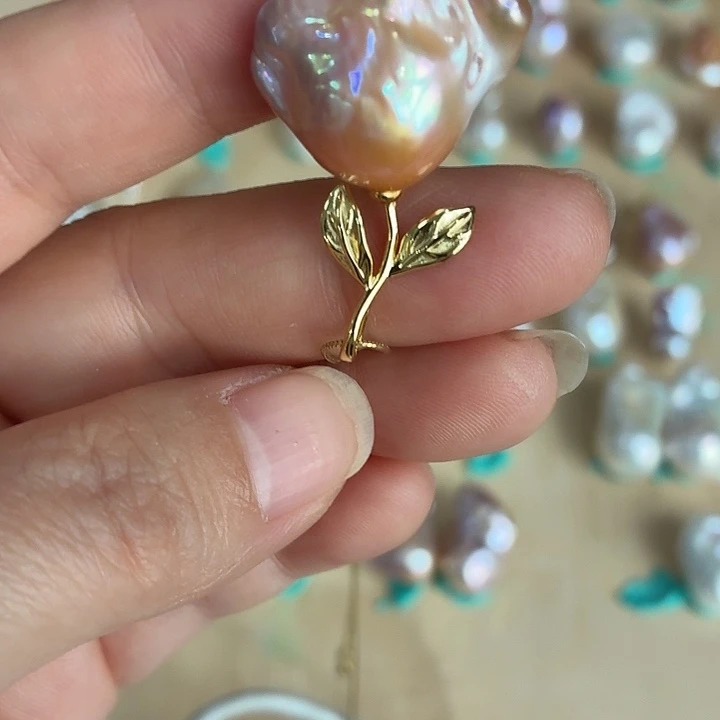 银S925镶嵌淡水珍珠颈饰