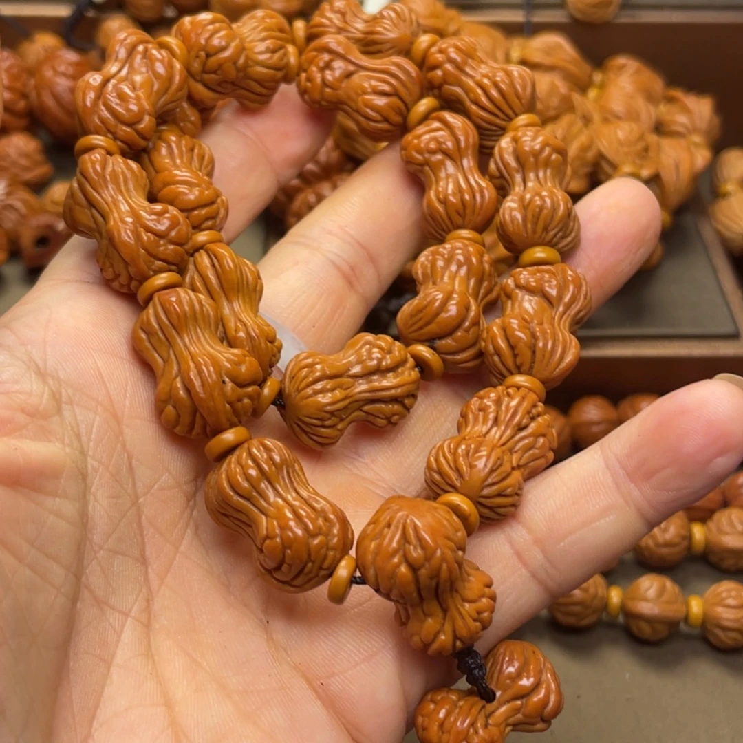 5***9桃核手串龙纹桃核11