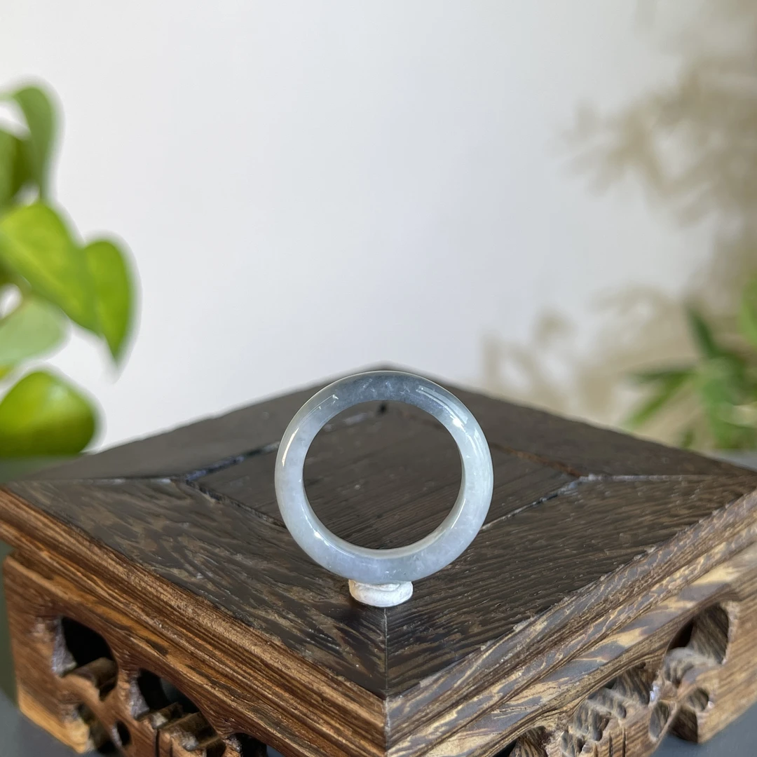 JTA02-02 天然缅甸翡翠A货 翡翠戒圈17#