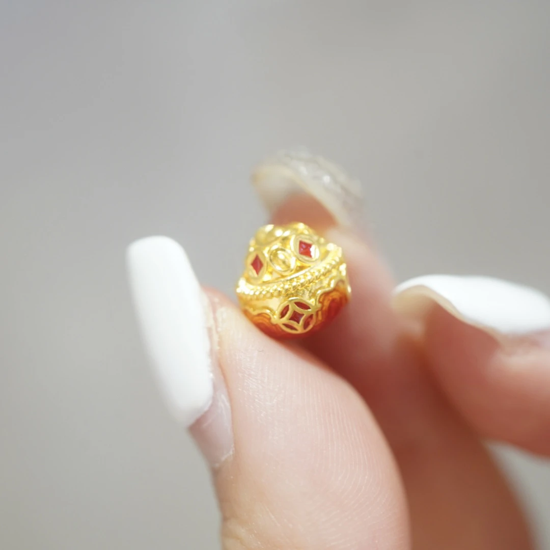 【宝曼珠宝】足金999聚宝盆 路路通配件