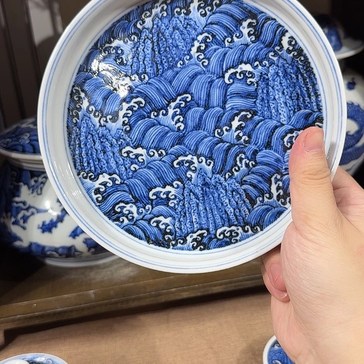 摆件宇泽堂江崖海水壶承