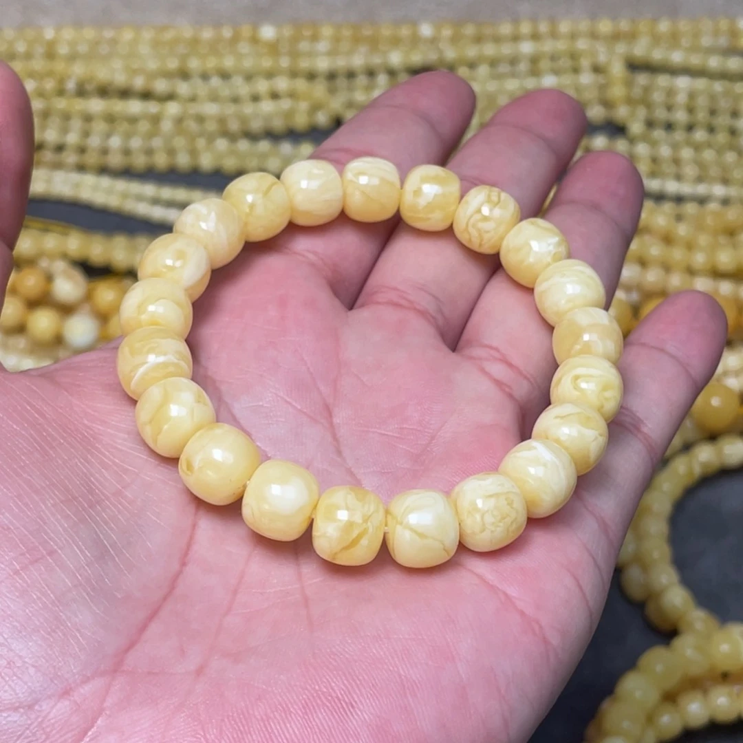 蜜蜡裸石未镶嵌蜜蜡手串10.5mm