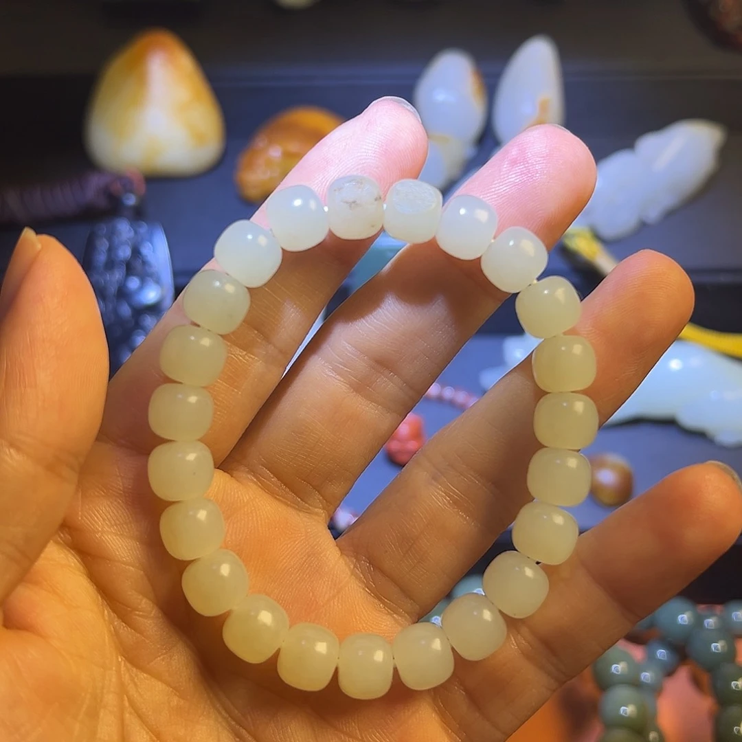 手串未镶嵌和田玉（白玉）