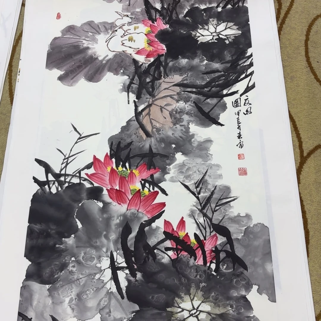 国画天***?闫春雷四尺李欣主播