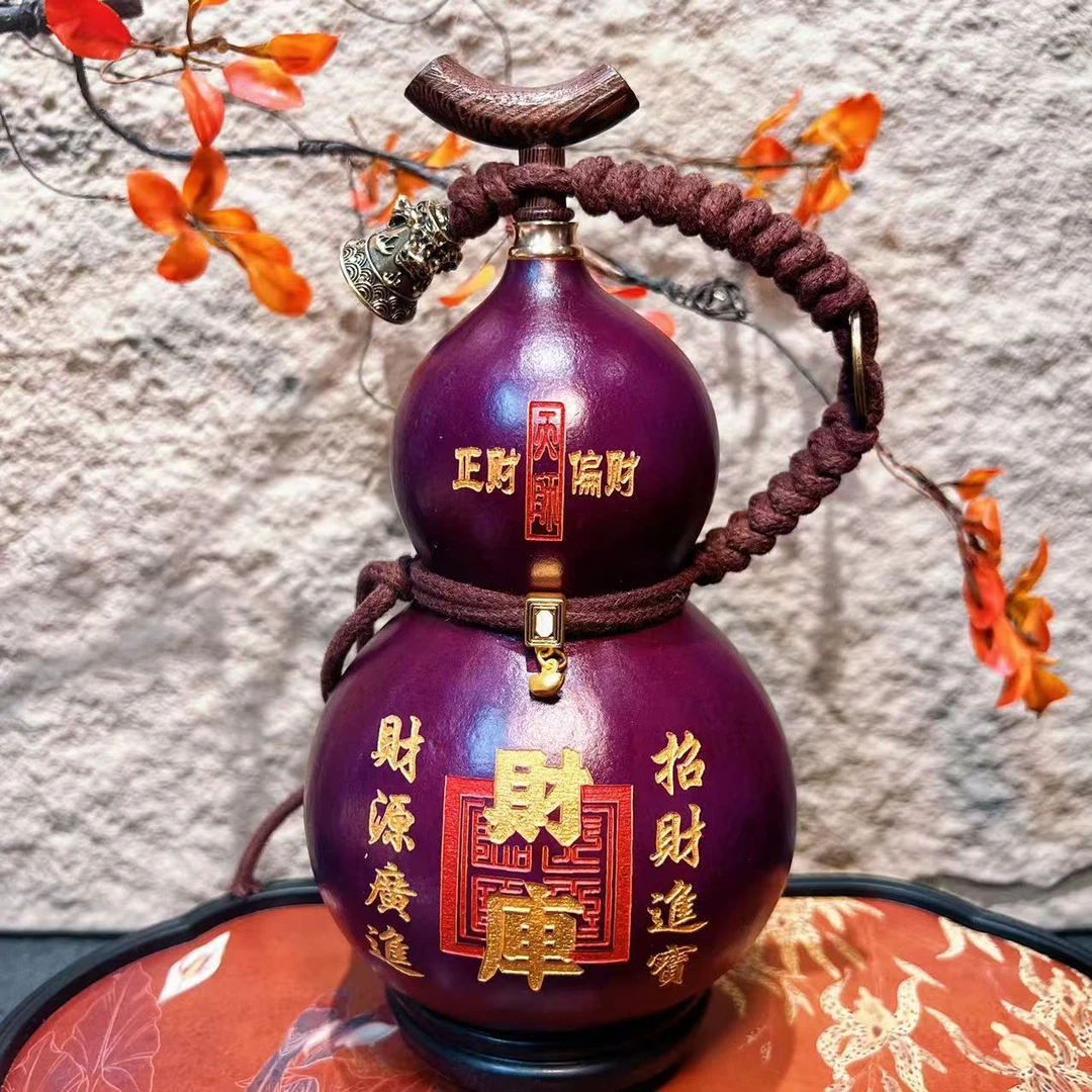 天然大漆酒葫芦文玩福禄摆件天然
