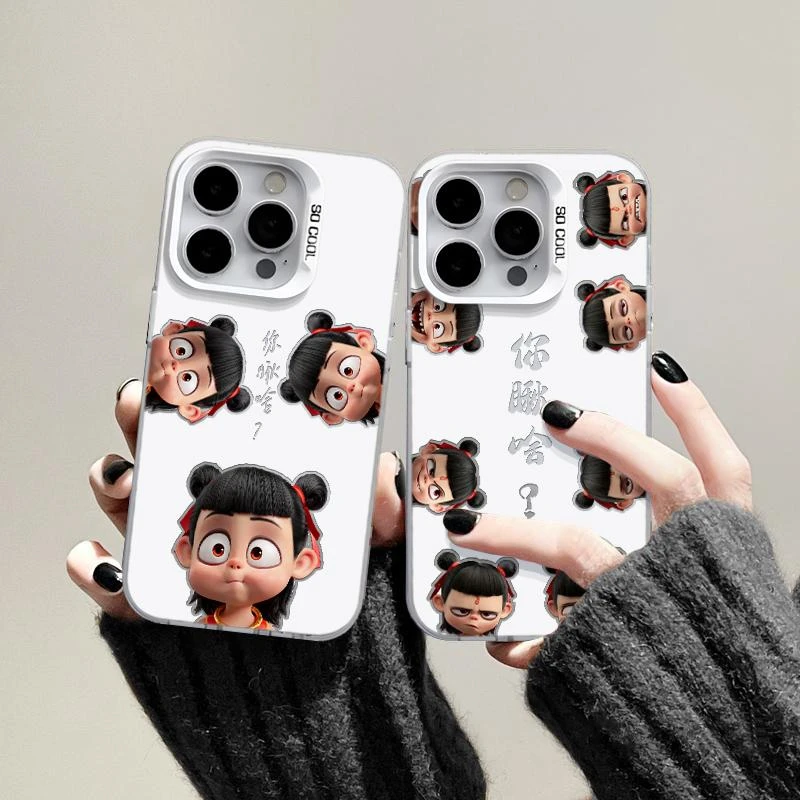 奥菲顿你愁啥小哪吒适用iPhone16/15promax元气手机壳苹果14/13套