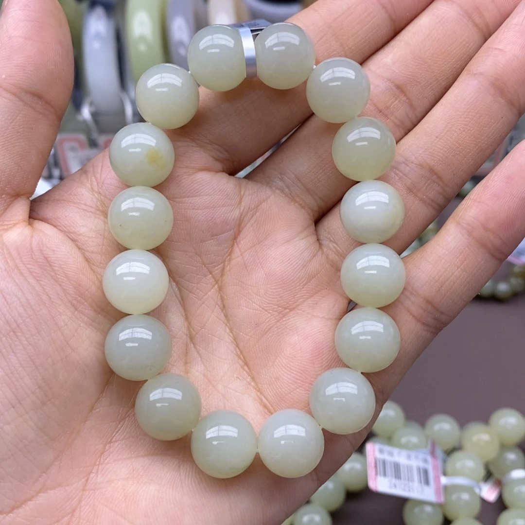 和田玉手串未镶嵌卡12