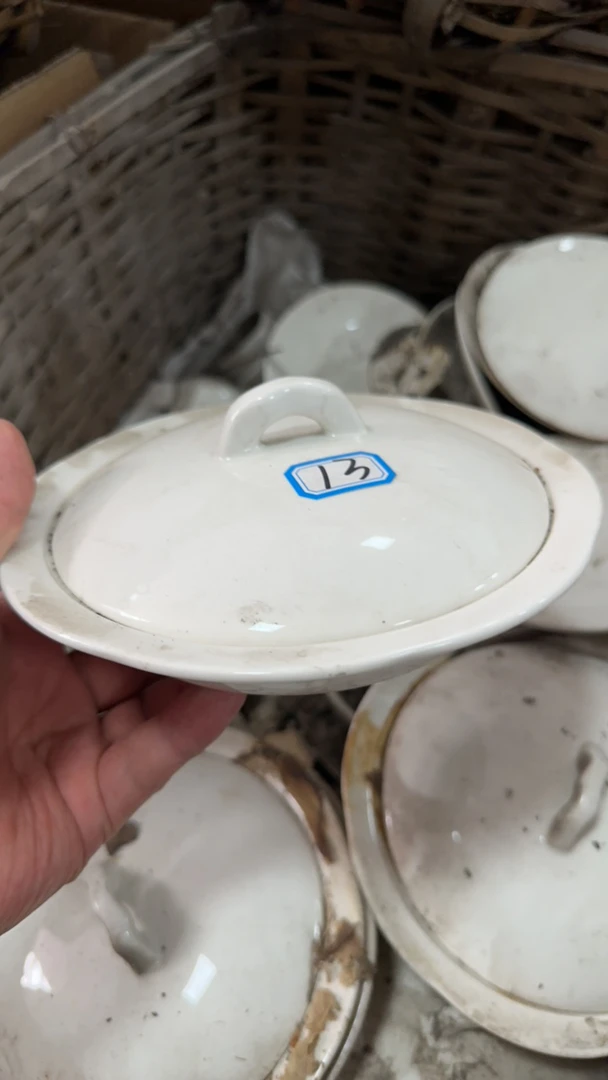 素胎强化瓷盖盘13号 内径15厘米