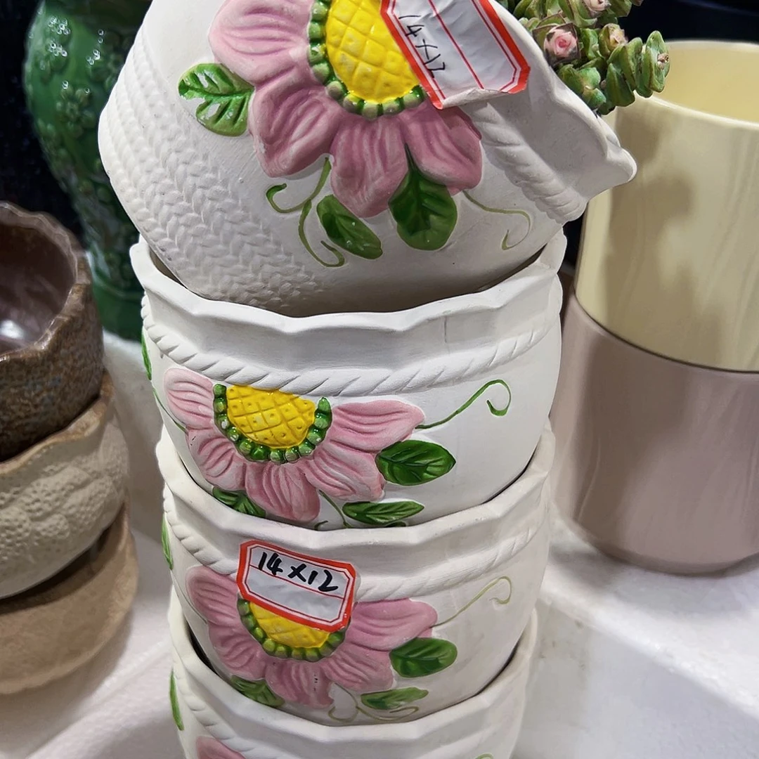 外贸尾单陶瓷花盆凑单10米包邮