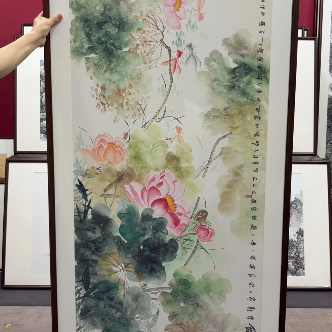 睡***困国画带框210/80尺寸