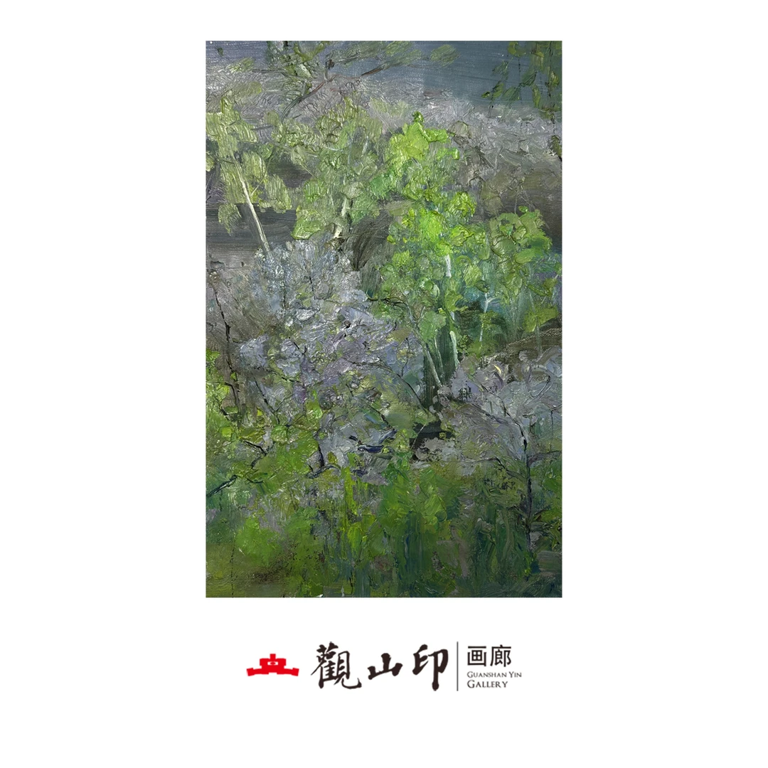 L原创手绘风景油画39x59cm抽象作品1927