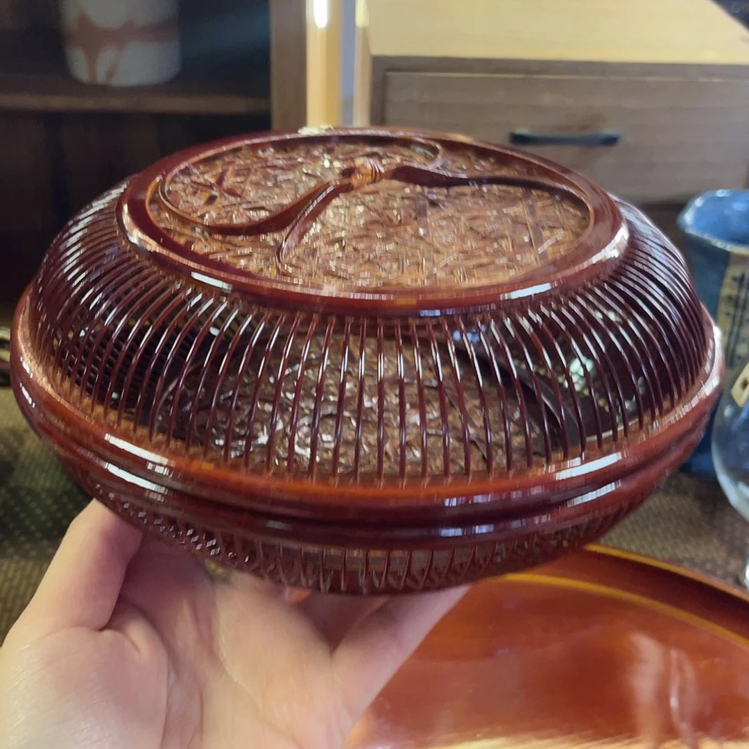 竹竹编春庆图露空适合有瑕疵10