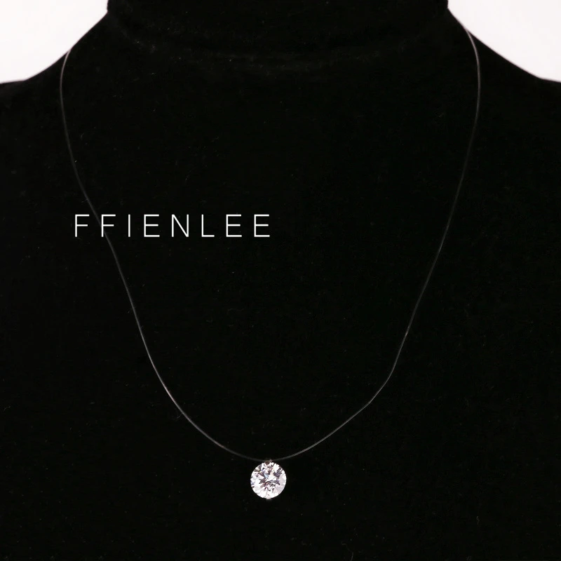 链子925银莫桑石 <人鱼之泪>孙俪同款镶嵌隐形鱼线高级叠戴锁骨链