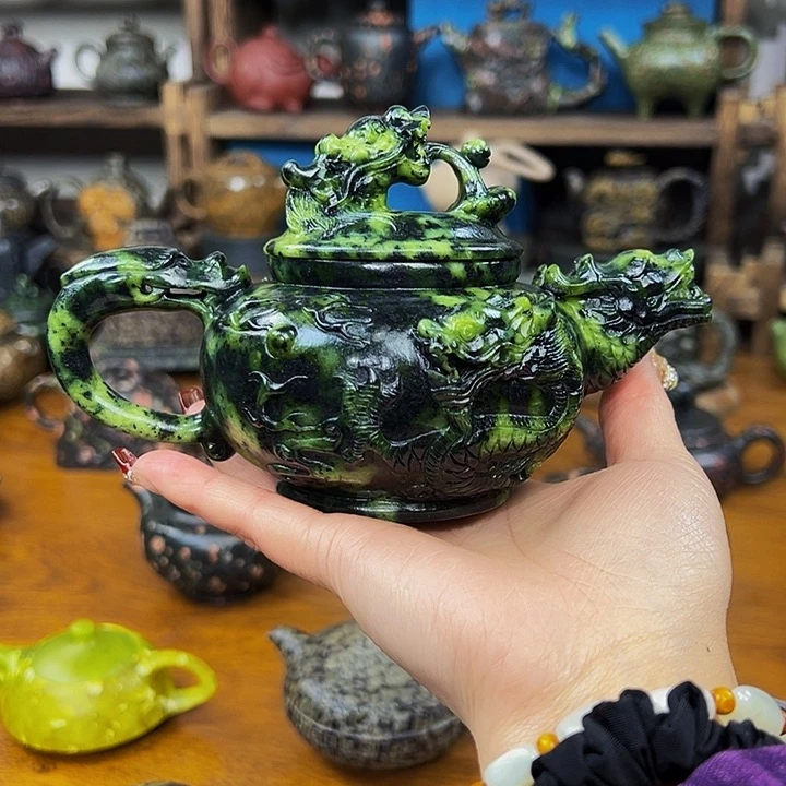 茶空间天然石料藏玉药王石韦*宝