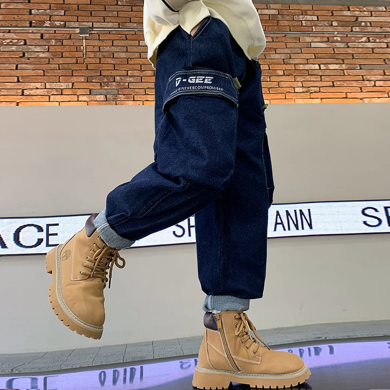 【秋款清仓】7068中大童秋装新款韩版洋气时尚牛仔裤儿童春牛仔长裤