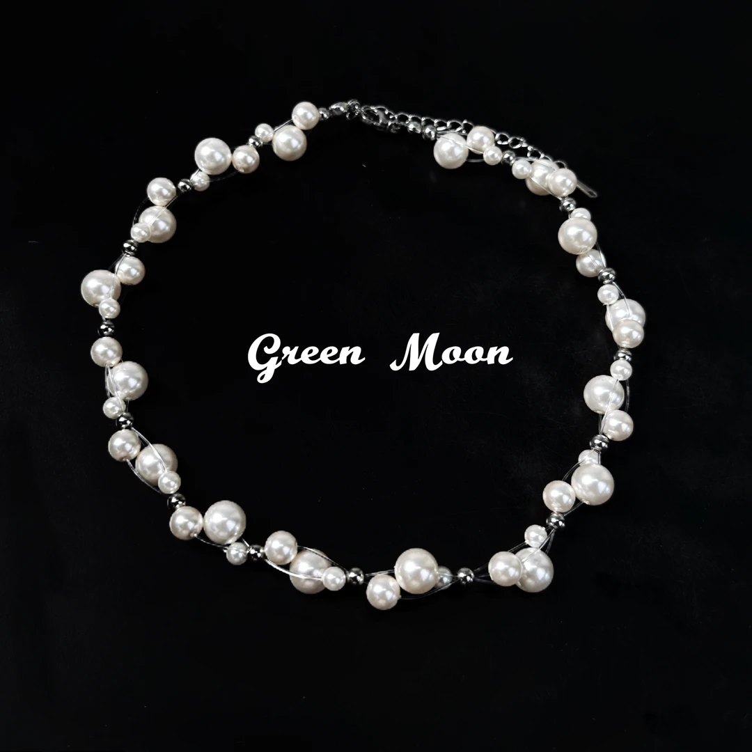非金属仿珍珠项链 【白色情人节】甜酷辣妹原创精致优雅项链C113