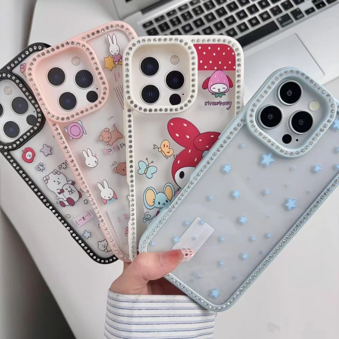 拍1拆2  钻边适用于苹果防摔可爱卡通