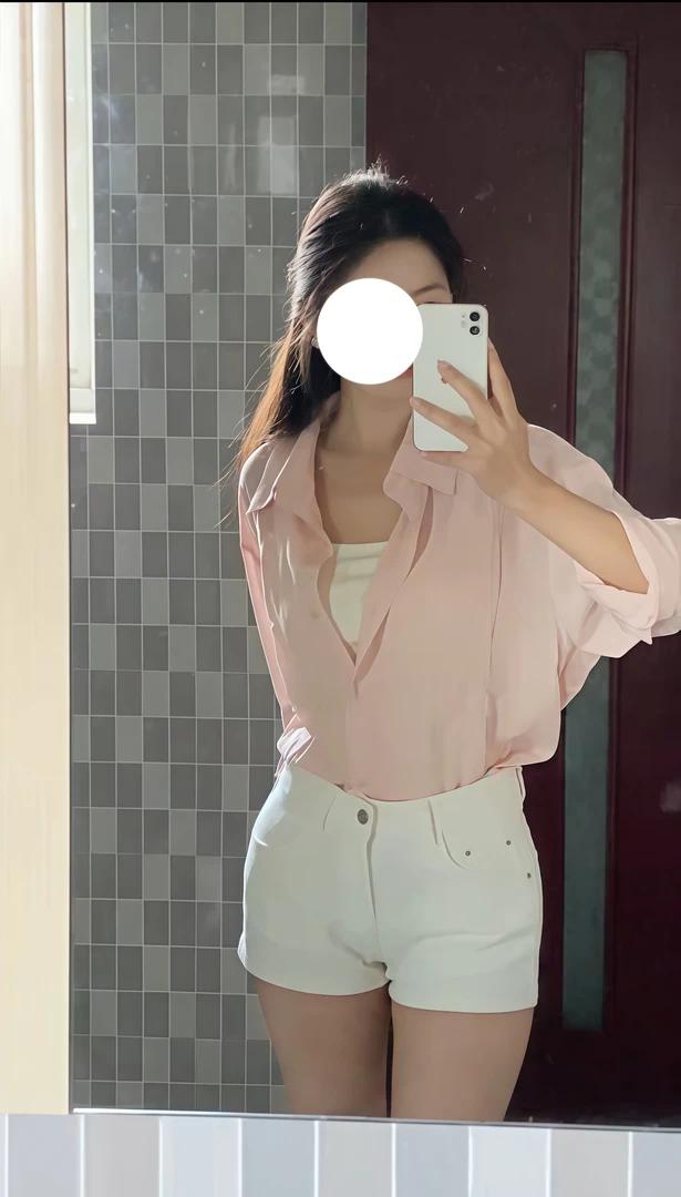 【小约定】粉色衬衫外套女2025新款超火小姨风穿搭长袖上衣短裤套装