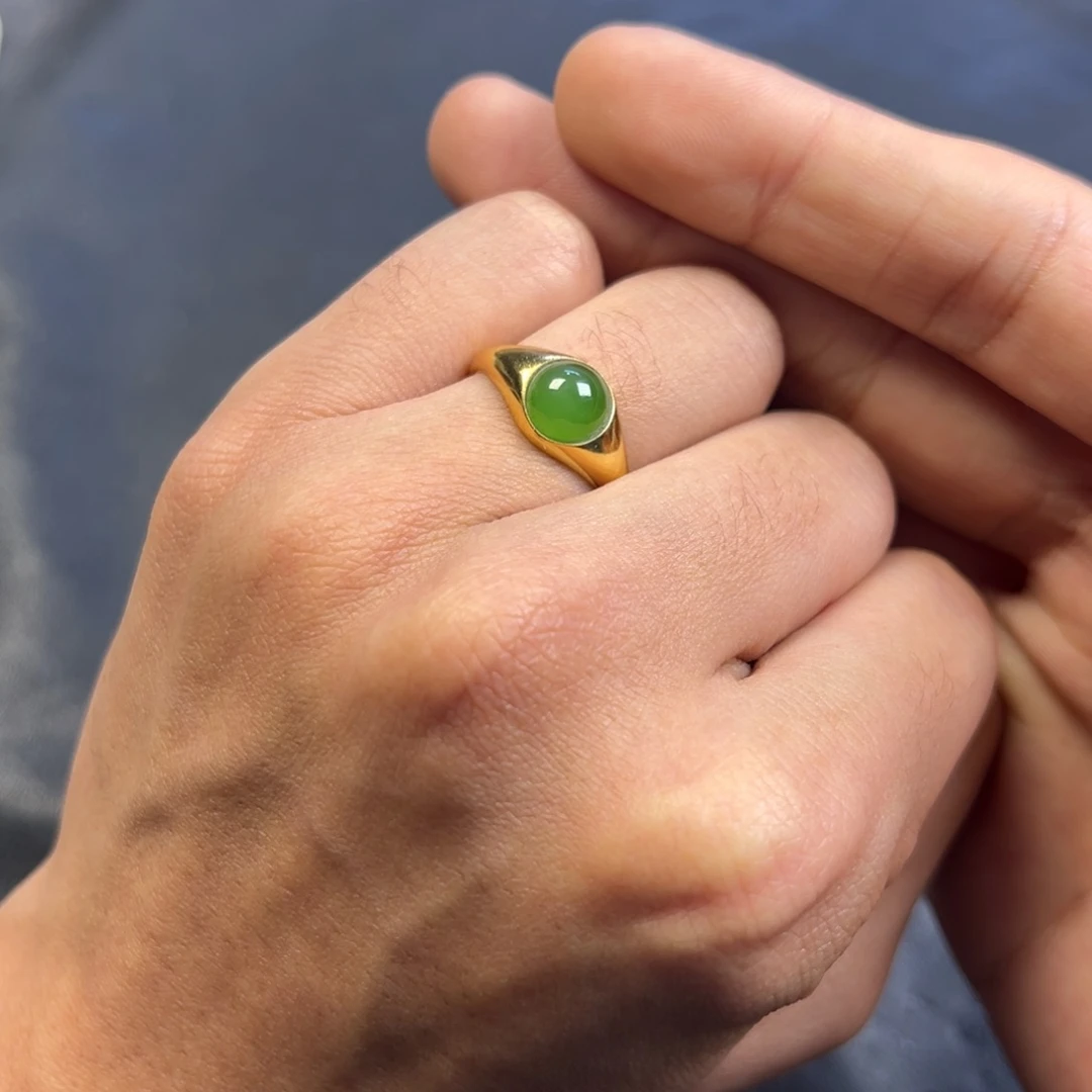 颈饰银S925镀金镶嵌和田玉