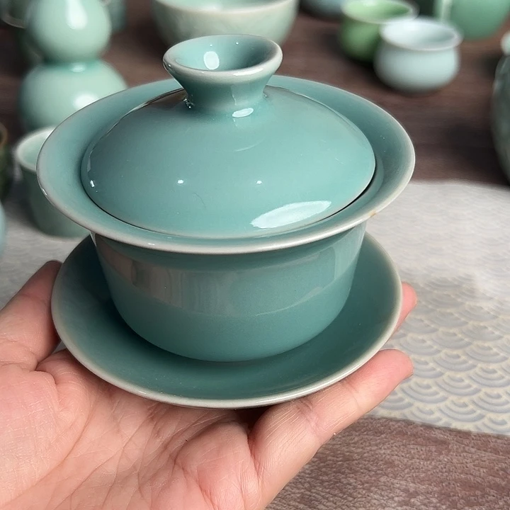 龙泉云间青瓷小米茶器