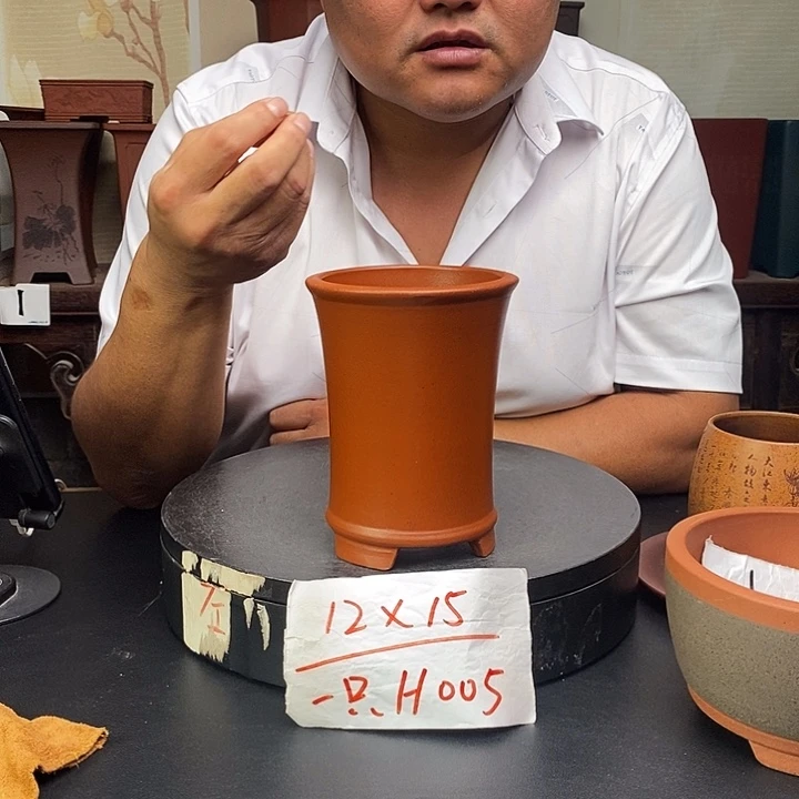 紫砂花盆货号一只H005