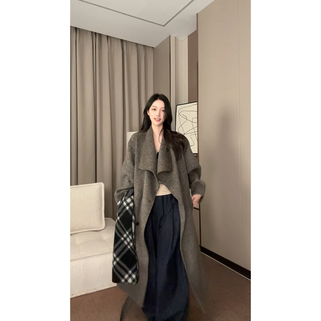 十五 【人生大衣】双穿大翻领2025双面手缝羊毛大衣