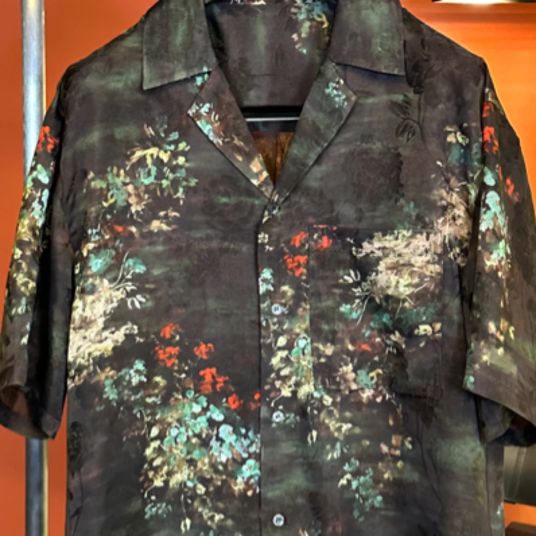 Dalton DiDi【香云纱限定花好】短袖古巴领衬衫