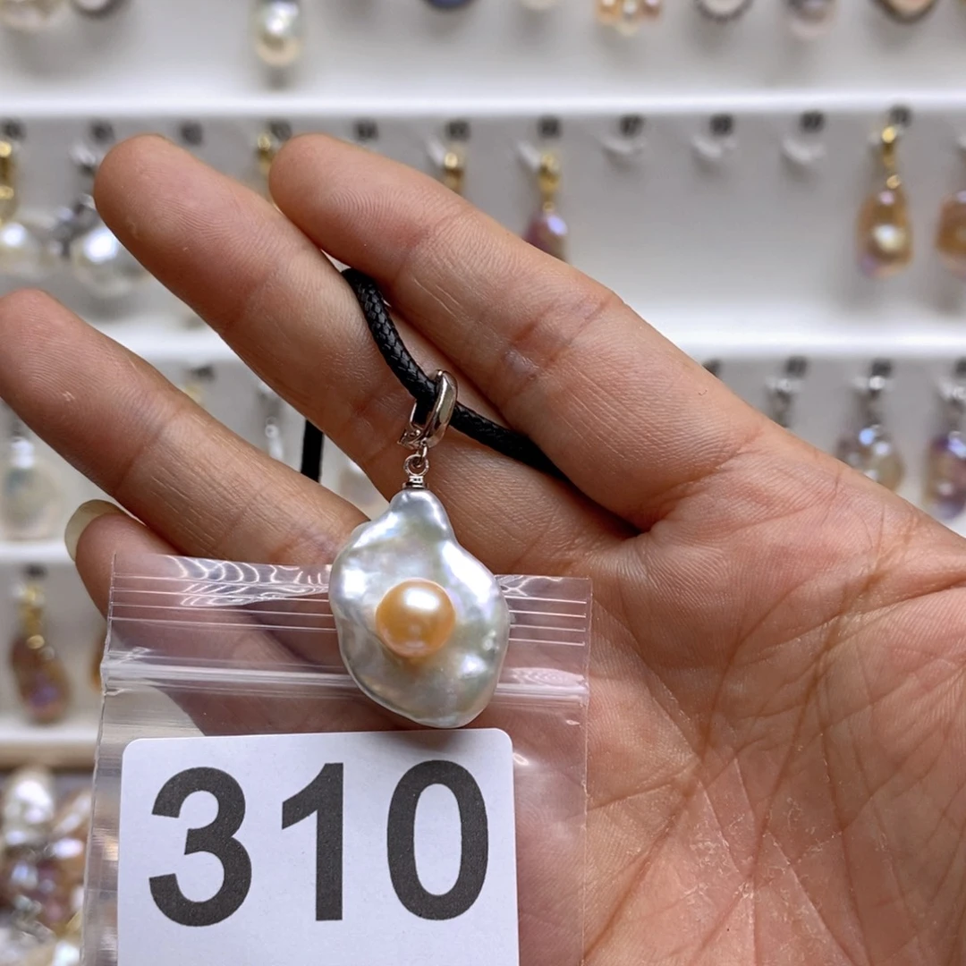 淡水珍珠颈饰银S925镶嵌310
