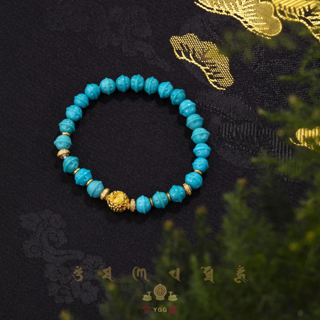 K员格格/金地藏/绿松百香籽手串/WUCF54（多样性发）