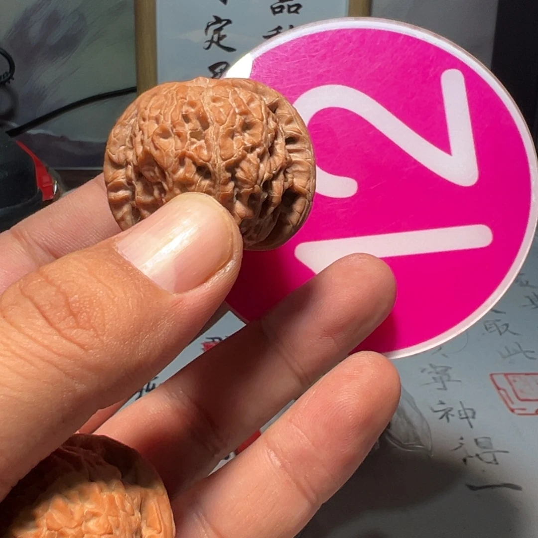 许***c文玩核桃，粉色12号
