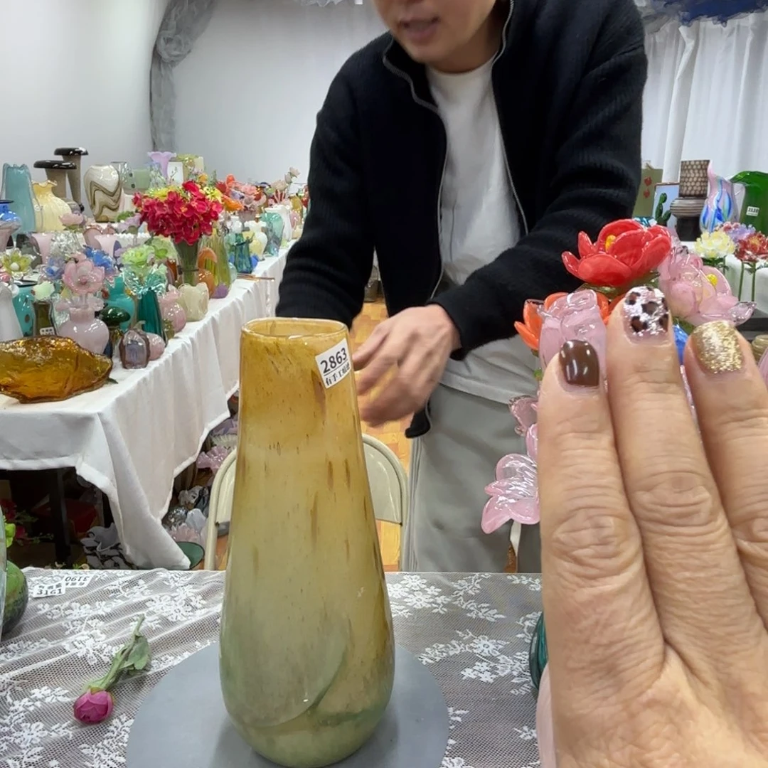 瑕疵福利不退不换琉璃花瓶艺术品