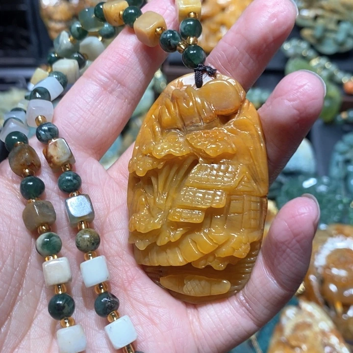 岫玉毛衣链未镶嵌