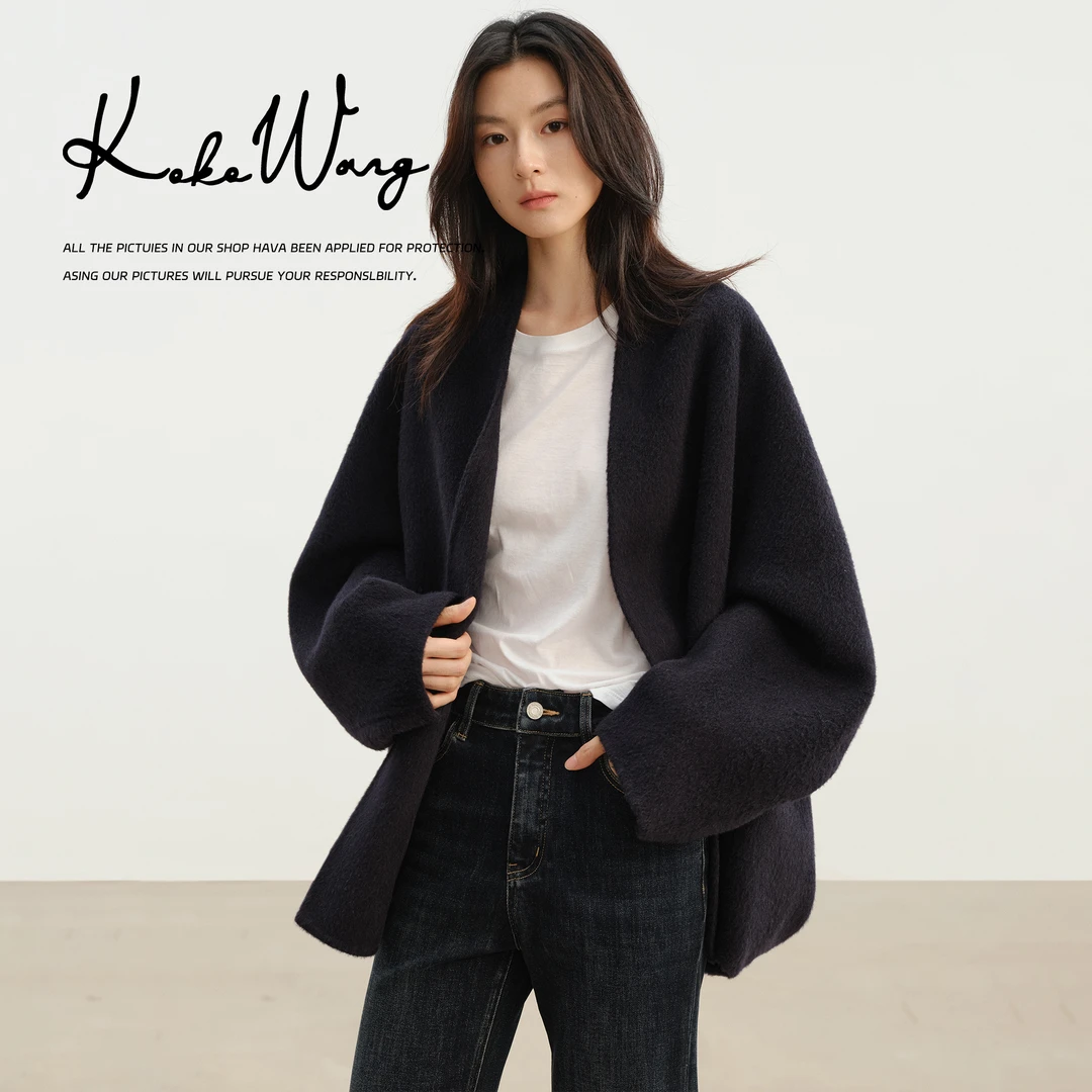 KOKOWANG【红标系列】16.42μm双峰骆驼绒大衣外套 N7185I03W01