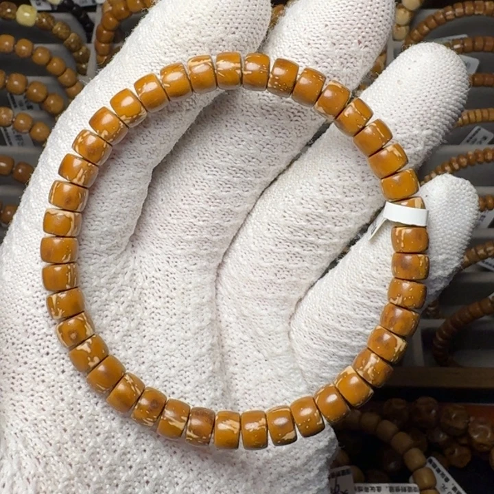 紫金鼠手串鼠尖纯肉火焰纹直切7*5尺暴力归圆