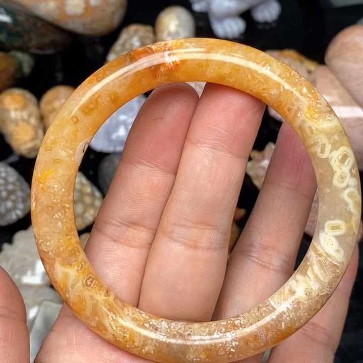 硅化珊瑚（珊瑚玉）手镯未镶嵌58