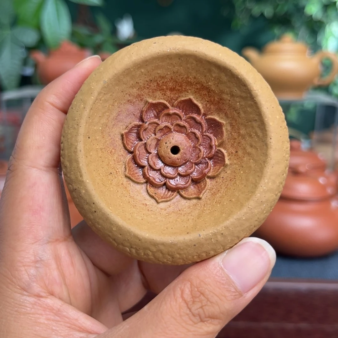 莲花香插紫砂料呃