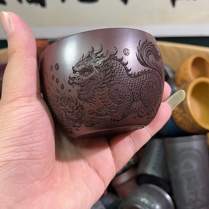 茶杯紫砂全手工紫砂主人杯