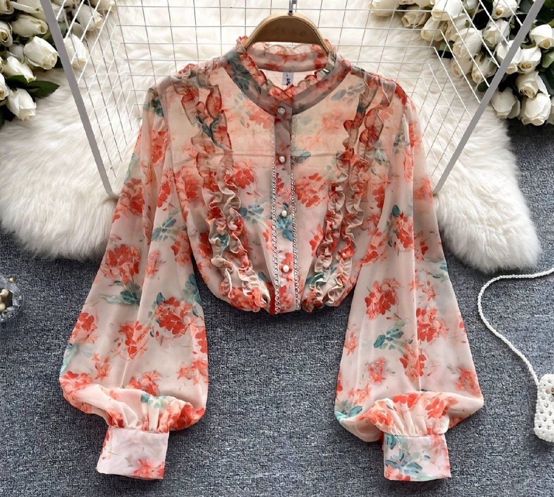 雪纺衫百搭时尚可爱甜美 直播间下单