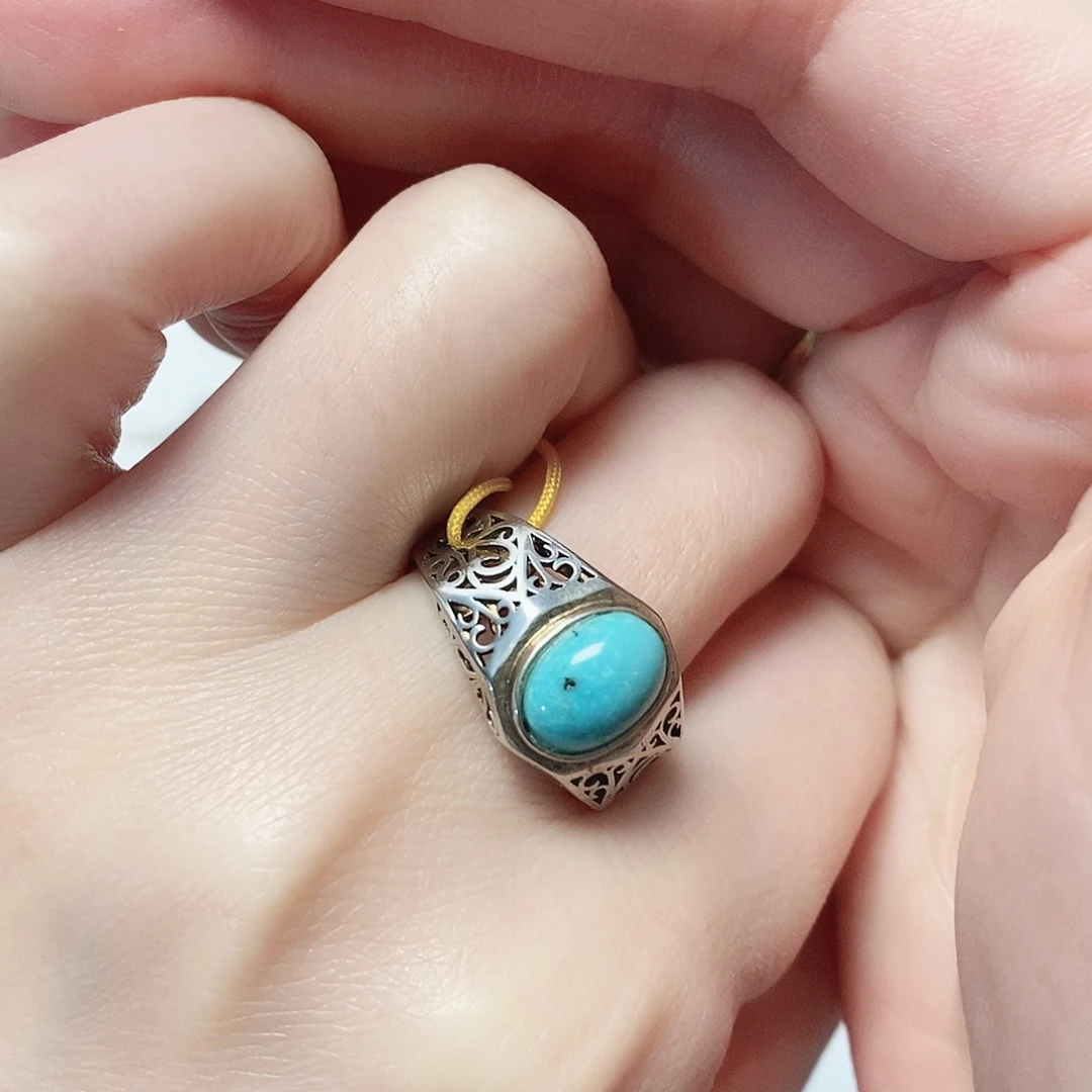 绿松石银S925镶嵌珠宝奇石