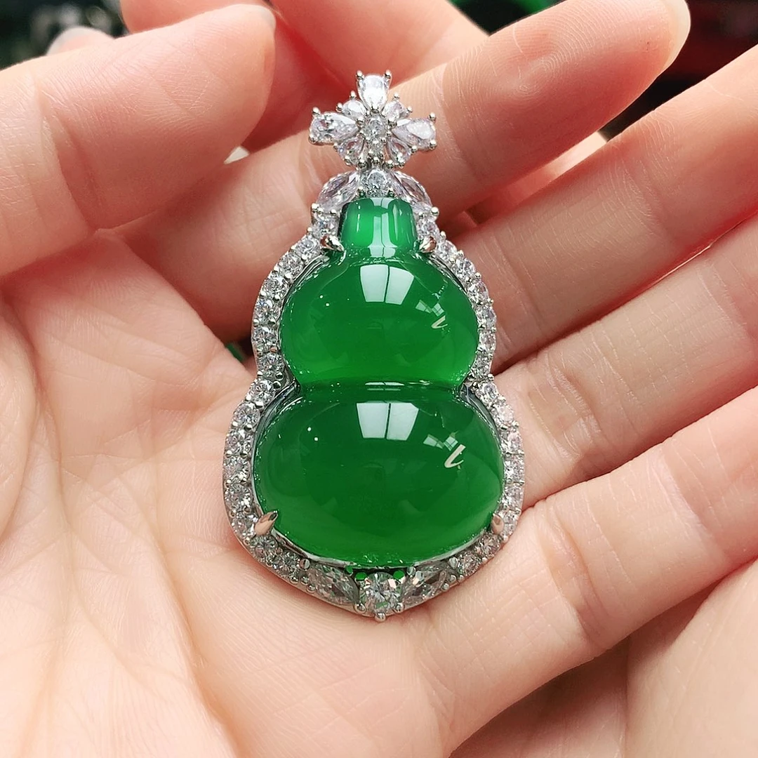 玛瑙/玉髓吊坠银S925镶嵌