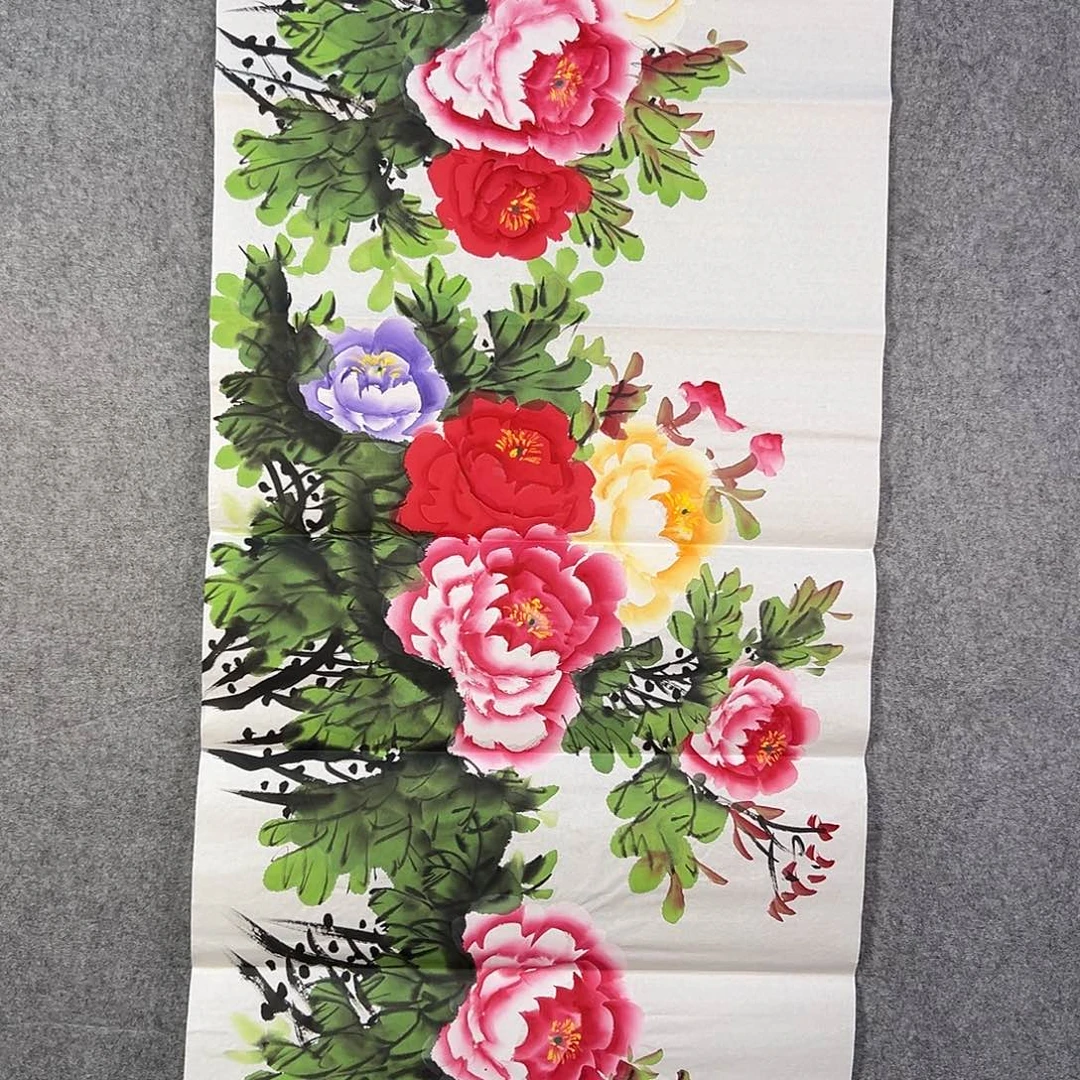 国画776 花鸟在树丛的顶端鸣叫叫声响